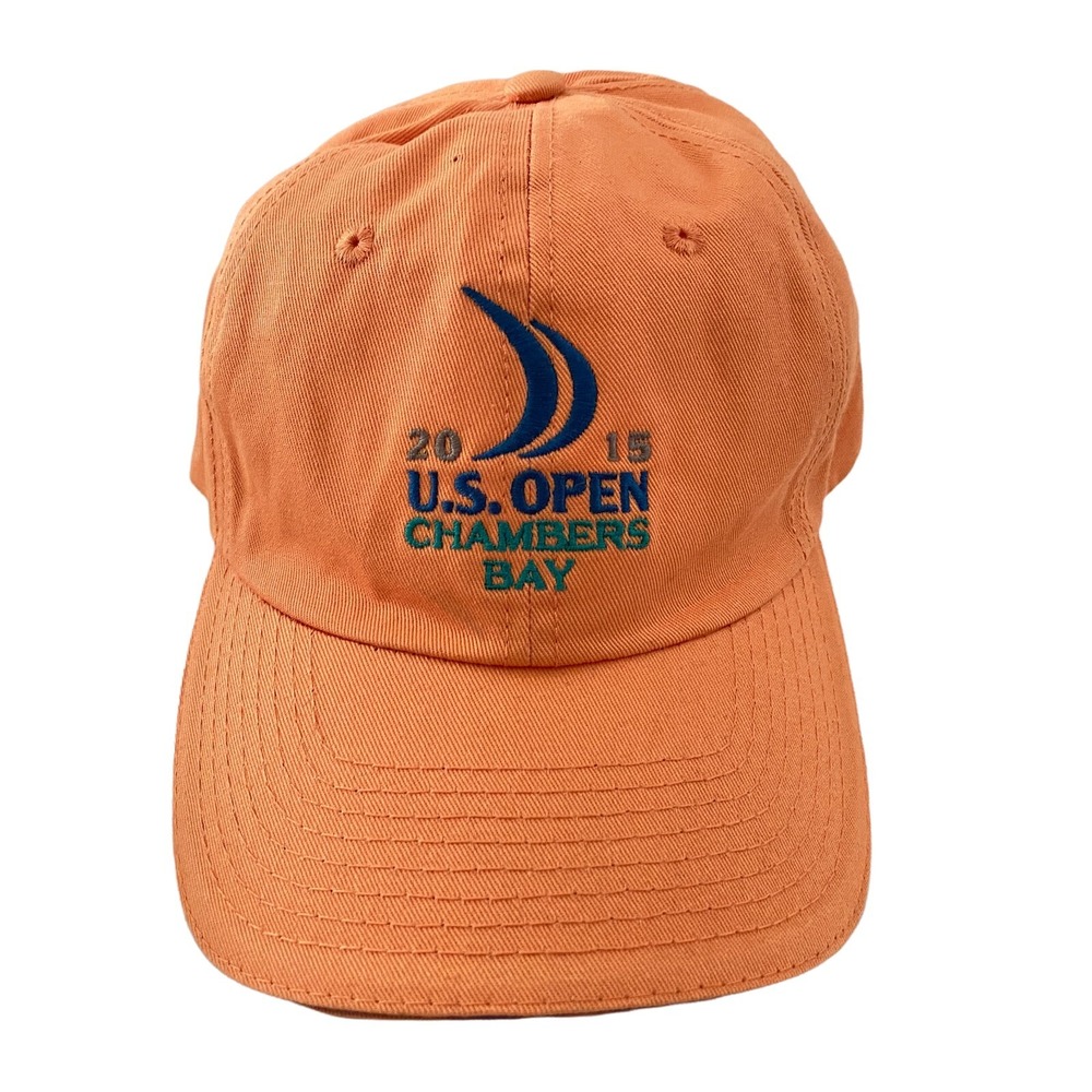 USGA Mens Hat Orange‎ US Open Chambers Bay 2015 Adjustable Member Golf Cap